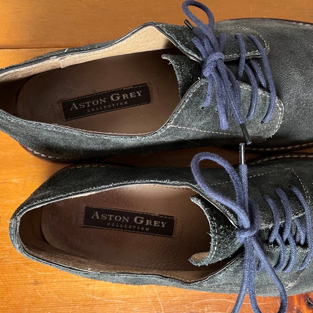 Aston Grey Suede Oxford Shoes - Picture 7 of 7